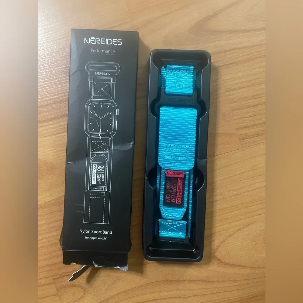 Open Box Aqua Blue Watch Strap Compatible with Apple Watch *** See pictures